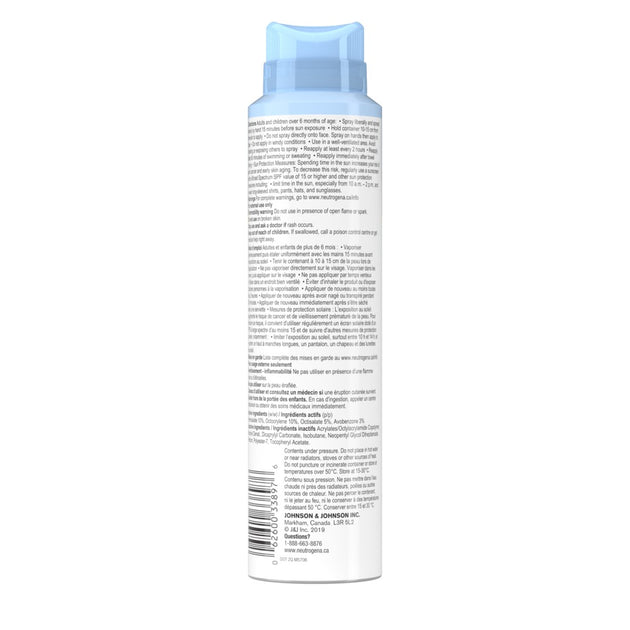 Neutrogena Sunscreen Spray SPF 45, Ultra Sheer Body Mist, 141g Kenvue